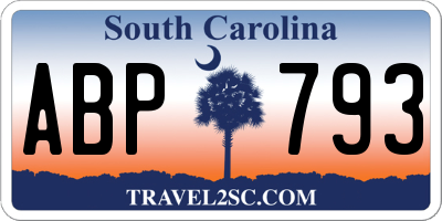 SC license plate ABP793