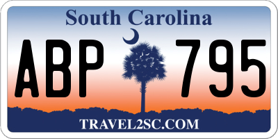 SC license plate ABP795