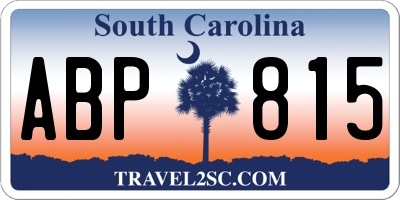 SC license plate ABP815