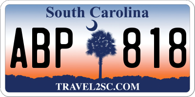 SC license plate ABP818