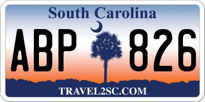 SC license plate ABP826