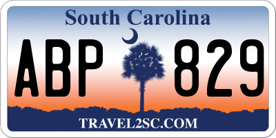 SC license plate ABP829