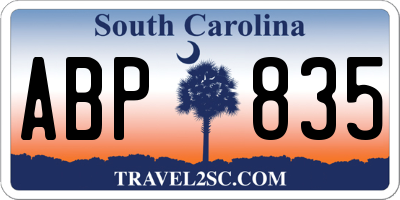 SC license plate ABP835