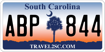 SC license plate ABP844