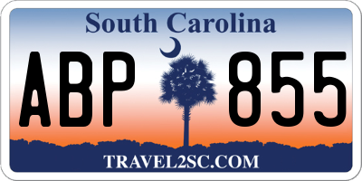 SC license plate ABP855