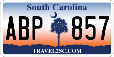 SC license plate ABP857