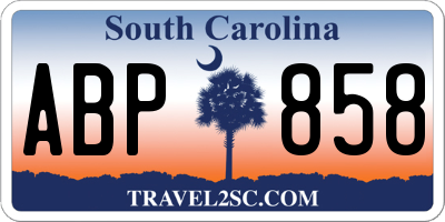 SC license plate ABP858