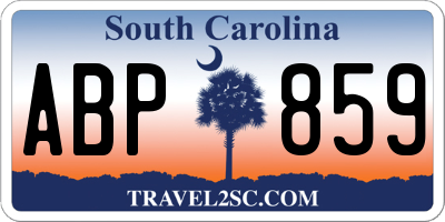 SC license plate ABP859