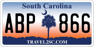 SC license plate ABP866