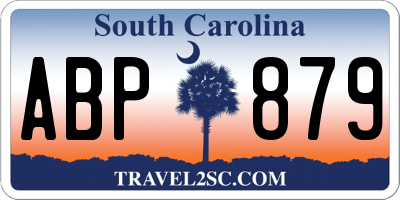 SC license plate ABP879