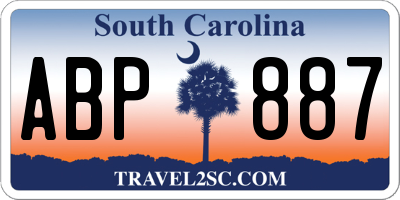 SC license plate ABP887