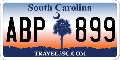 SC license plate ABP899