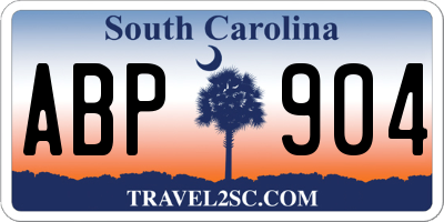 SC license plate ABP904