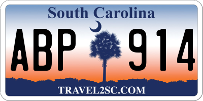 SC license plate ABP914