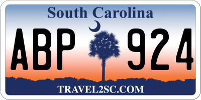 SC license plate ABP924