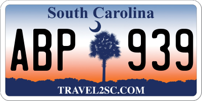 SC license plate ABP939