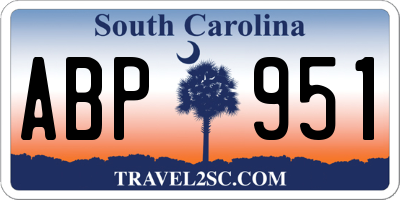 SC license plate ABP951