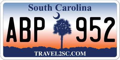 SC license plate ABP952