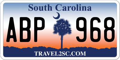 SC license plate ABP968