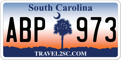 SC license plate ABP973