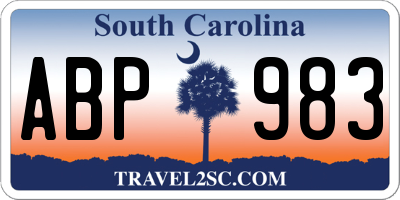 SC license plate ABP983