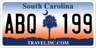 SC license plate ABQ199