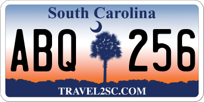 SC license plate ABQ256