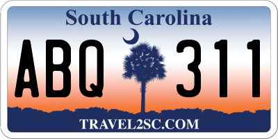 SC license plate ABQ311