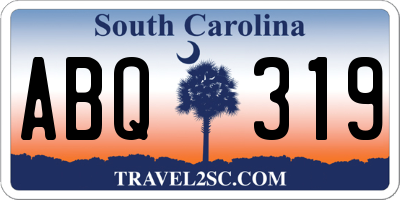 SC license plate ABQ319