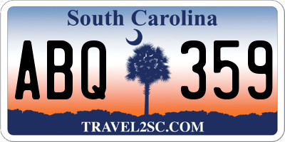 SC license plate ABQ359