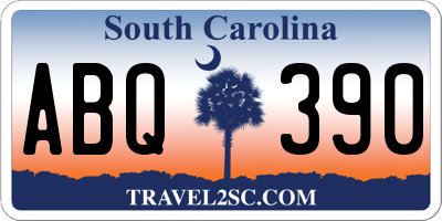 SC license plate ABQ390