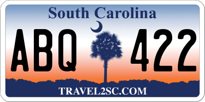 SC license plate ABQ422