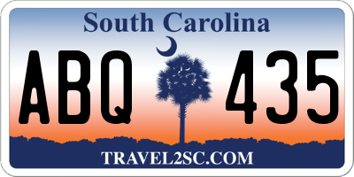 SC license plate ABQ435