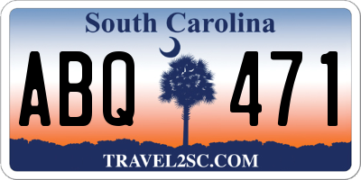 SC license plate ABQ471