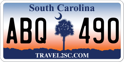 SC license plate ABQ490