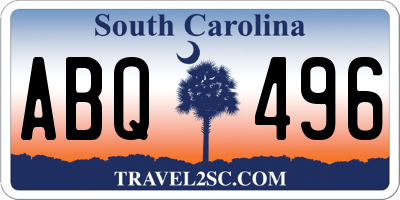 SC license plate ABQ496