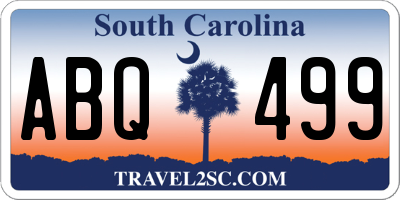 SC license plate ABQ499