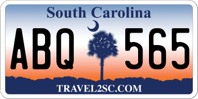 SC license plate ABQ565