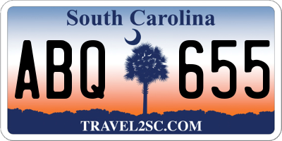 SC license plate ABQ655