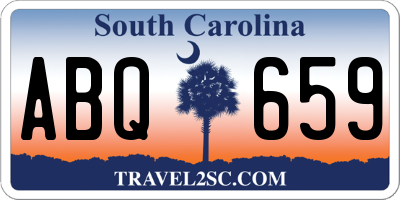 SC license plate ABQ659