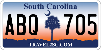 SC license plate ABQ705