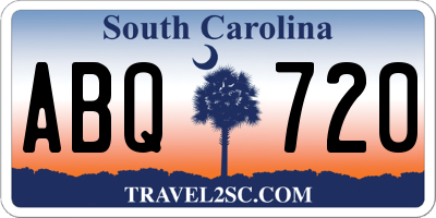 SC license plate ABQ720