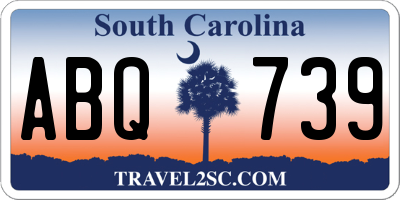 SC license plate ABQ739