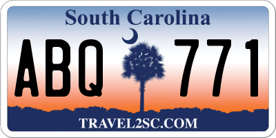 SC license plate ABQ771