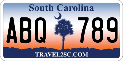 SC license plate ABQ789