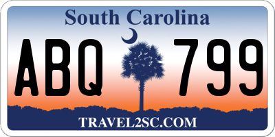 SC license plate ABQ799