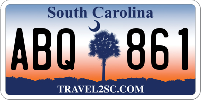 SC license plate ABQ861