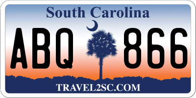 SC license plate ABQ866