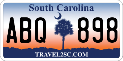 SC license plate ABQ898