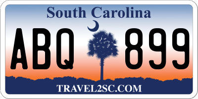 SC license plate ABQ899